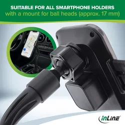 InLine Cupholder-Fuß - Getränkehalter-Adapter für KFZ-Halterung - flexibel