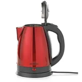 Michelino 1800 Watt 1,8 L Edelstahl Wasserkocher Farbe: rot
