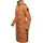 Navahoo Damen Wintermantel Warmer Steppmantel lang mit Abnehmbarer Kapuze Fahmiyaa Rusty Cinnamon Gr. XL - XL