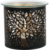 Woodbridge Teelicht Duftlampe | Tree of Life Black | Teelichthalter für Zuhause | Duftkerzenhalter Kerzenaccesoires | Duftlampe für Duftwachs