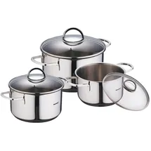 BERGNER Classic Topf-Set 6-tlg. 2 x Topf + 2 x Bratentopf + 2 x Stielkasserolle