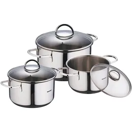 BERGNER Classic Topf-Set 6-tlg. 2 x Topf + 2 x Bratentopf + 2 x Stielkasserolle