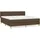 vidaXL Boxspringbett mit Matratze Dunkelbraun 180x200 cm Stoff