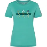 super.natural Surfing Flowers lagoon green M