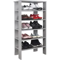 Ricoo Schuhregal 5 Ebenen 30 x 25 x 100 cm Platingrau
