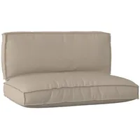 VidaXL 2-teiliges Palettenkissen-Set Taupe Oxford-Gewebe