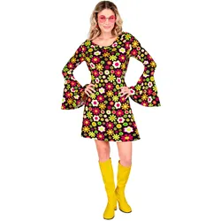Happy Flowers Hippie Kleid für Damen - S