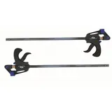 Vago-Tools 2x Schnellspannzwinge 100 mm Einhandzwinge
