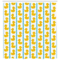 ABAKUHAUS Duschvorhang Badeente 175 x 200 cm weiß