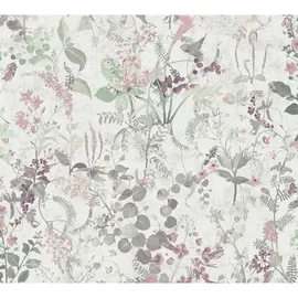 A.S. Création THE BoS Flowers 53 cm x 10 m Vliestapete 0 g Weiß/Grün/Pink