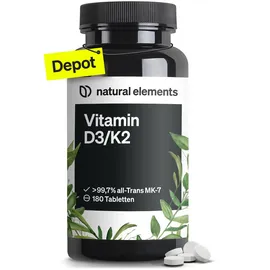 Natural Elements Vitamin D3/K2 Tabletten 180 St.