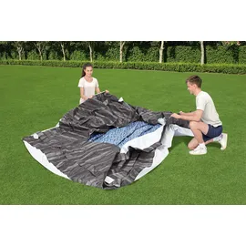 BESTWAY Steel Pro Max Frame Pool Set 366 x 100 cm holzoptik inkl. Filterpumpe