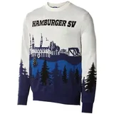 Hamburger SV HSV Ugly Christmas Sweater ** Skyline ** 2025 (DE/NL/SE/PL, Alphanumerisch, M, Regular, Regular, Blau-weiß-schwarz) - M