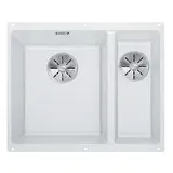 Blanco Subline 340/160-U links weiß + Handbetätigung + InFino