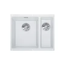 Blanco Subline 340/160-U links weiß + Handbetätigung + InFino
