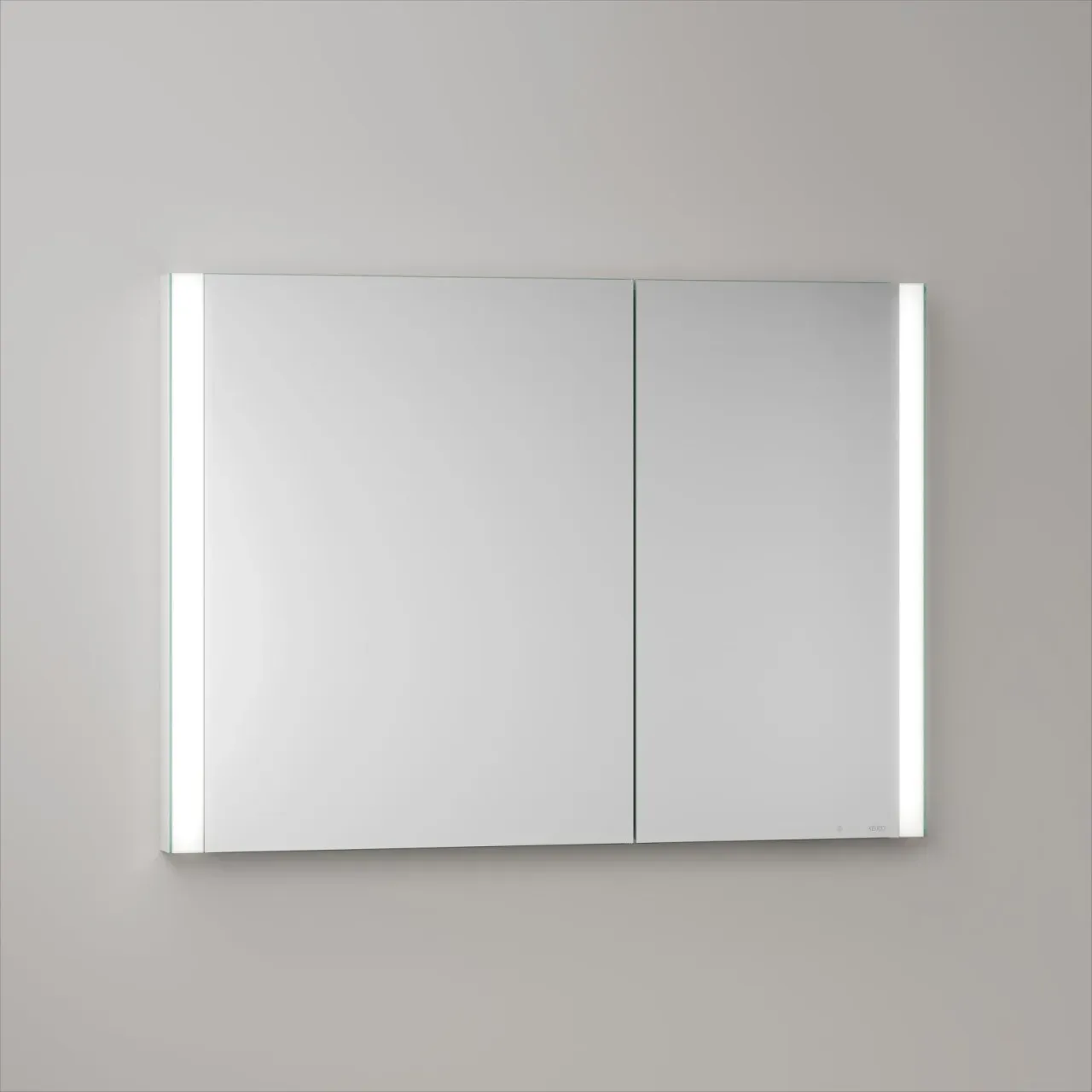 KEUCO Royal Atlas LED Spiegelschrank 100 x 71 x 11,5 cm mit 2 Türen, asymmetrisch, Unterputz 211201450100
