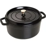 Staub Cocotte 26 cm rund schwarz