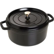 Staub Cocotte 26 cm rund schwarz