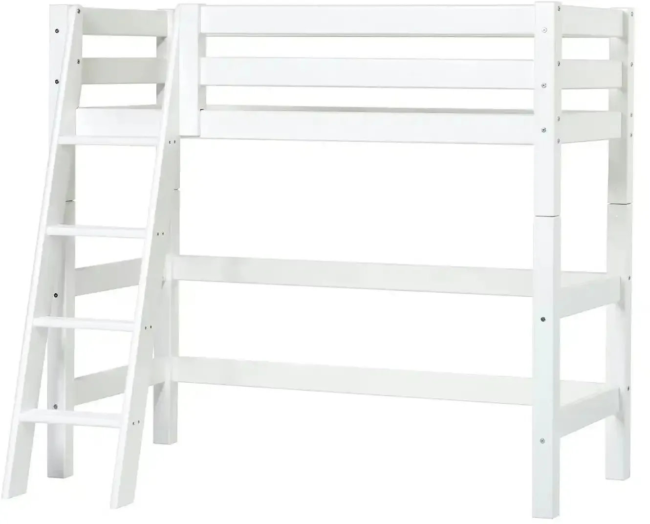 Hoppekids Hochbett  ECO Luxury ¦ weiß ¦ Maße (cm): B: 117 H: 150