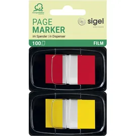 Sigel Z-Marker Haftmarker farbsortiert - 2 x 50 Streifen