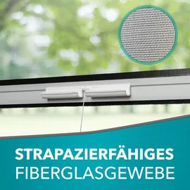 APANA Insektenschutz Fenster Rollo 190 x 200 cm anthrazit