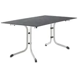 Sieger Klapptisch 160x90x73 cm Stahl/Polytec® Dunkelgrau|Hellgrau