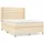 vidaXL Boxspringbett mit Matratze Creme 140x200 cm Stoff1378362