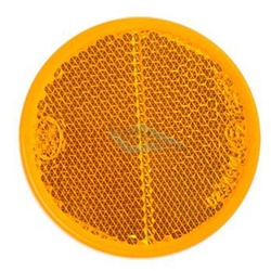 Reflektor 55mm orange RUND selbstklebend