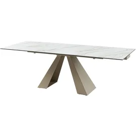 vente-unique LOZIPA 240 x 76 x 90 cm beige/weiß