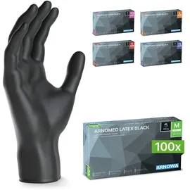 arnomed LATEX BLACK schwarz, 100 Stück, XL