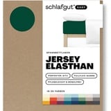 schlafgut Easy Jersey 180 x 200 - 200 x 220 cm green deep