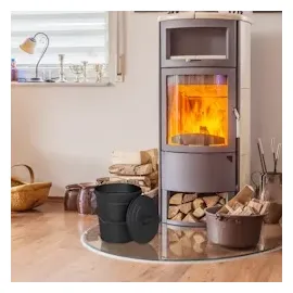 Relaxdays Ascheeimer mit Deckel 12 l schwarz