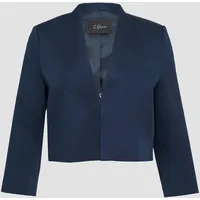 S.Oliver BLACK LABEL Verkürzter Blazer mit 3/4-Ärmeln, Damen, blau,