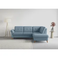 sit&more Ecksofa SIT & MORE "Göteborg", blau (eisblau), B:250cm H:90cm T:226cm, Sofas, Ecksofa, inkl. Sitztiefenverstellung, wahlweise mit Bettfunktion & Bettkasten