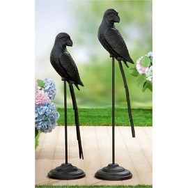 Gilde Tierfigur »Skulptur "Parrot"«, schwarz