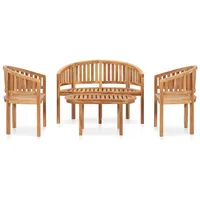 vidaXL Garten-Lounge-Set 4-tlg. braun