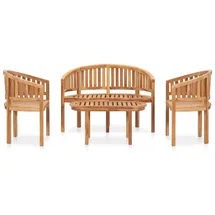 vidaXL Garten-Lounge-Set 4-tlg. braun