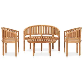 vidaXL Garten-Lounge-Set 4-tlg. braun