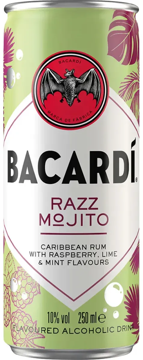 Bacardi Razz Mojito Vegan 10% vol. 0,25 l