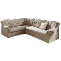 DOMO collection Ecksofa DOMO COLLECTION "Papenburg B/T/H: 242/190/84 cm L-Form", braun, B:242cm H:84cm T:190cm, Struktur ( 90% Polyester, 10% Polyacryl);Microfaser PRIMABELLE (100% Polyester);Kunstleder SOFTLUX;Luxus-Microfaser (100% Polyester), Sofas, Ecksofa, wahlweise