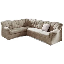 DOMO collection Ecksofa DOMO COLLECTION "Papenburg B/T/H: 242/190/84 cm L-Form", braun, B:242cm H:84cm T:190cm, Struktur ( 90% Polyester, 10% Polyacryl);Microfaser PRIMABELLE (100% Polyester);Kunstleder SOFTLUX;Luxus-Microfaser (100% Polyester), Sofas, Ecksofa, wahlweise