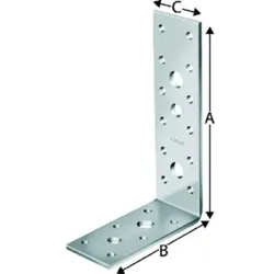 Winkelverbinder ohne Rippe, Stahl verzinkt, AG 40414