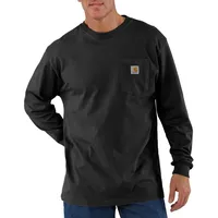 CARHARTT Workwear Pocket Langarmshirt, schwarz, L