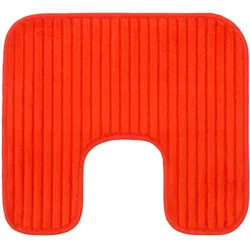 Badematte GÖZZE "Berlin", orange, H:7mm, Polyester, Badematten, Badteppich, Uni Farben, Cord Optik, waschbar