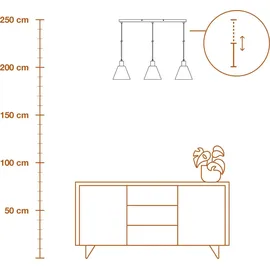Osram Decor Raffia 3-flg. 20 cm rund/braun/grün