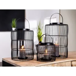 Windlicht Stage Metall schwarz 44cm