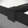 Badplaats Essos Walk-In-Dusche 70 x 200 cm Schwarz getönt