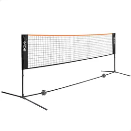 Aktive 54175 - Volleyball- und Badmintonnetz mit verstellbarer Höhe, Maße 505x101x157/91, inkl. Tragetasche, Volleyballnetz, Volleyball- und Badmintonnetz