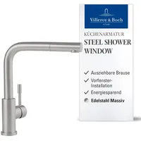 Villeroy & Boch Steel Shower Window Einhebelmischer Edelstahl