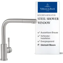 Villeroy & Boch Steel Shower Window Einhebelmischer Edelstahl